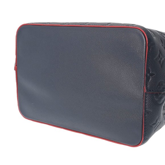 LOUIS VUITTON Monogram Empreinte Neo Noe Marine Rouge M45306 Women's Leather ... - Picture 4 of 12